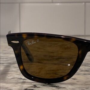 NEW~Ray-Ban RB2140 Tortoiseshell Wayfarer Sunglasses - Brown POLARIZED Lenses